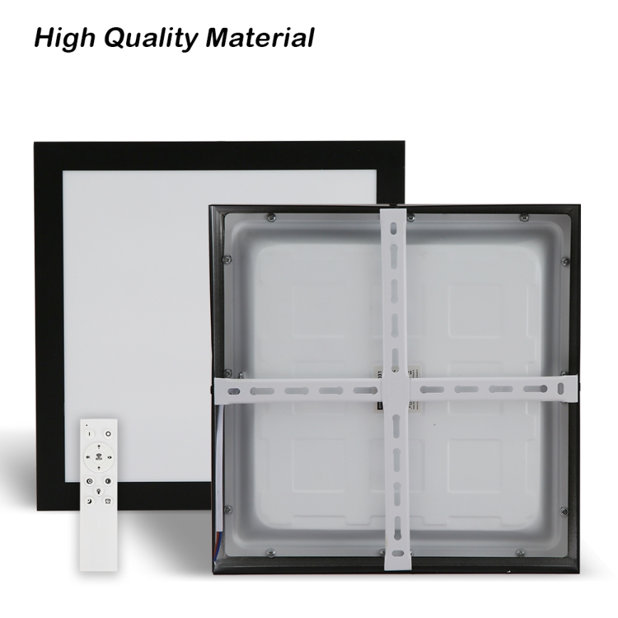 Brilagi - LED Hämardatav laevalgusti vannituppa FRAME SMART LED/24W/230V 30x30 cm 3000-6000K IP44 must + kaugjuhtimispult