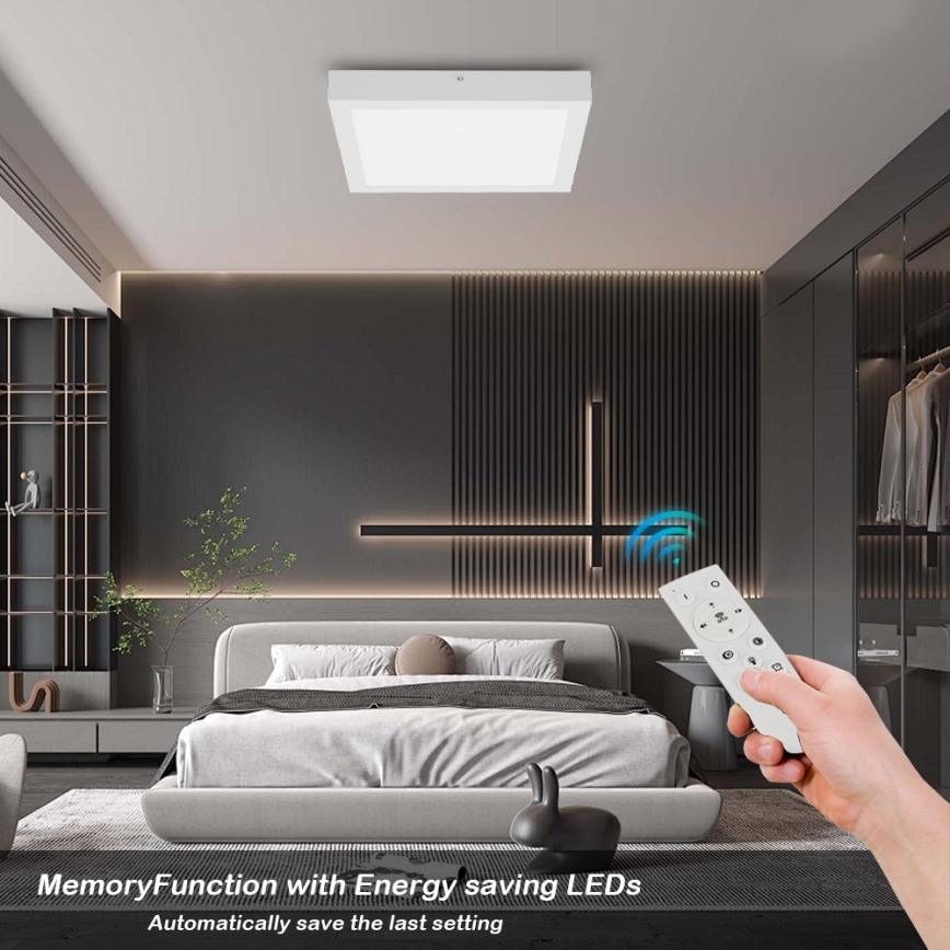Brilagi - LED Hämardatav laevalgusti vannituppa FRAME SMART LED/24W/230V 30x30 cm 3000-6000K IP44 valge + kaugjuhtimispult