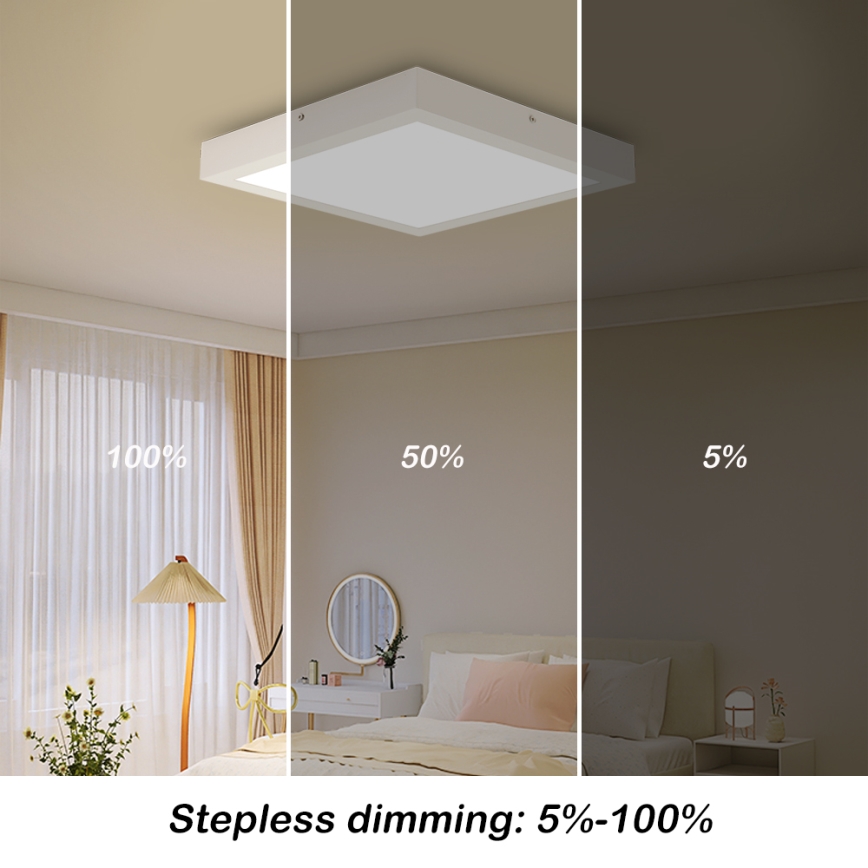 Brilagi - LED Hämardatav laevalgusti vannituppa FRAME SMART LED/24W/230V 30x30 cm 3000-6000K IP44 valge + kaugjuhtimispult