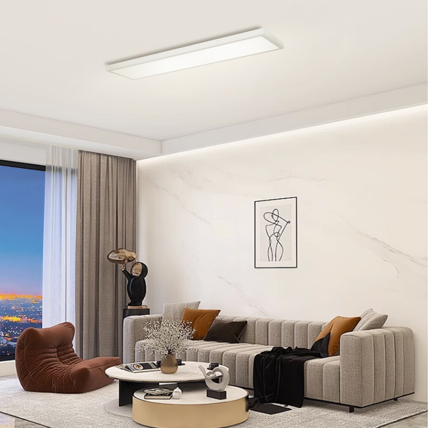 Brilagi - LED Hämardatav laevalgusti vannituppa FRAME SMART LED/50W/230V 120x30 cm 3000-6000K IP44 hõbedane + kaugjuhtimispult