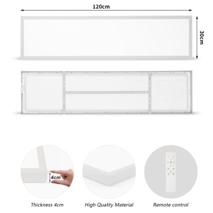 Brilagi - LED Hämardatav laevalgusti vannituppa FRAME SMART LED/50W/230V 120x30 cm 3000-6000K IP44 hõbedane + kaugjuhtimispult