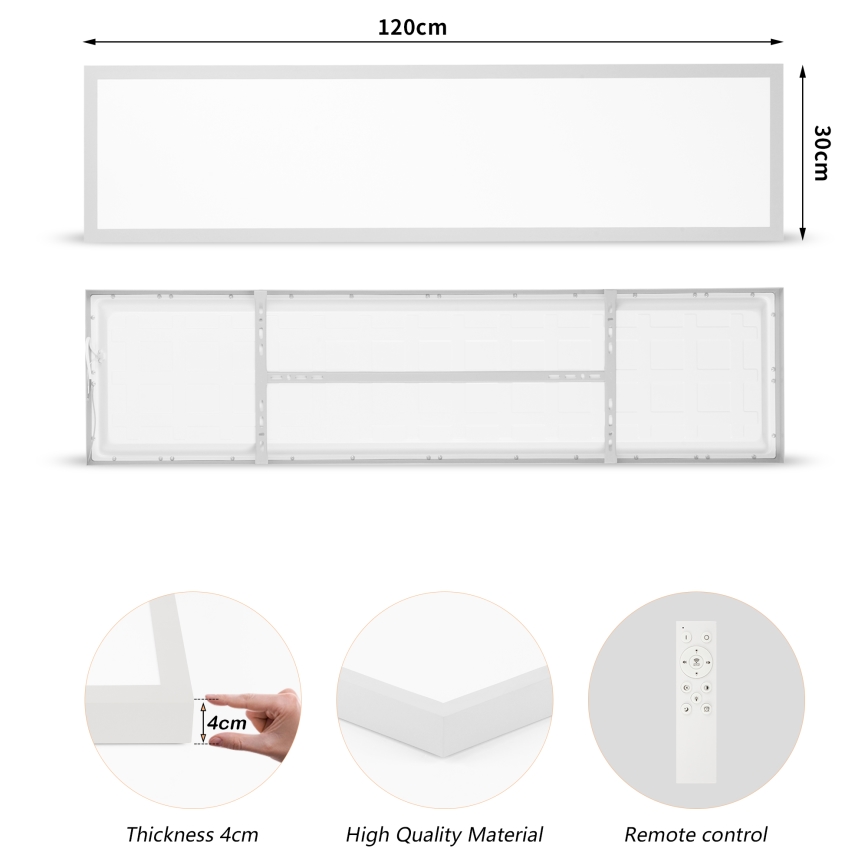 Brilagi - LED Hämardatav laevalgusti vannituppa FRAME SMART LED/50W/230V 120x30 cm 3000-6000K IP44 hõbedane + kaugjuhtimispult
