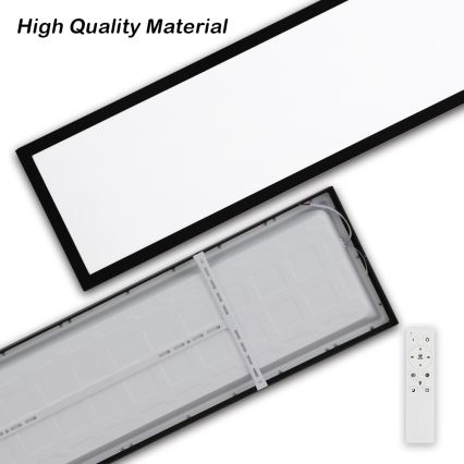 Brilagi - LED Hämardatav laevalgusti vannituppa FRAME SMART LED/50W/230V 30x120 cm 3000-6000K IP44 must + kaugjuhtimispult