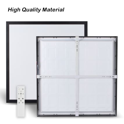 Brilagi - LED Hämardatav laevalgusti vannituppa FRAME SMART LED/50W/230V 60x60 cm 3000-6000K IP44 must + kaugjuhtimispult