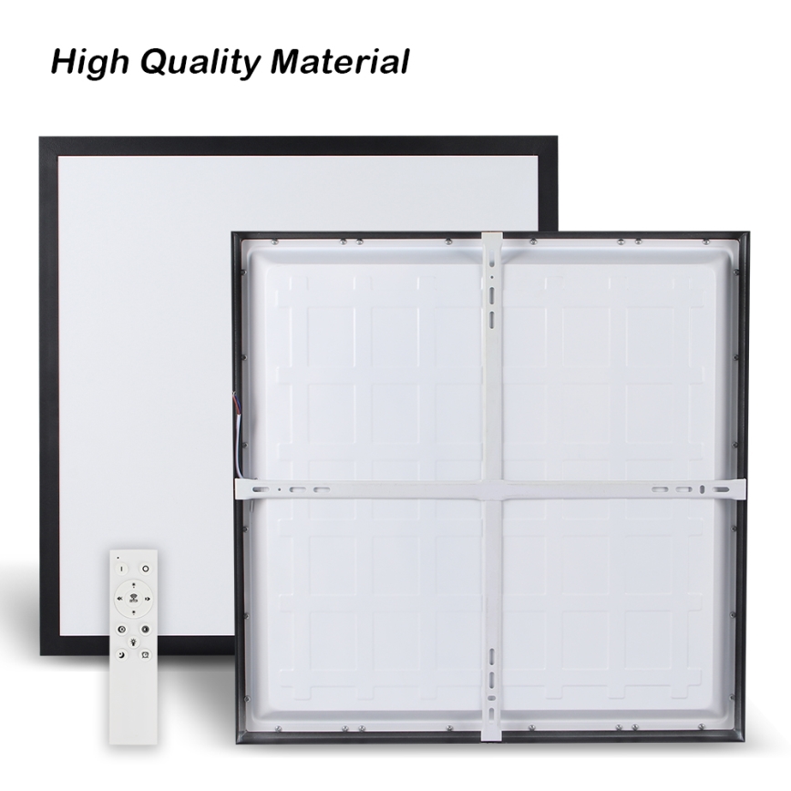 Brilagi - LED Hämardatav laevalgusti vannituppa FRAME SMART LED/50W/230V 60x60 cm 3000-6000K IP44 must + kaugjuhtimispult
