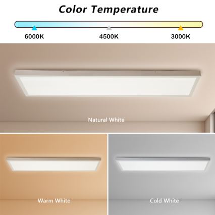 Brilagi - LED Hämardatav laevalgusti vannituppa FRAME SMART LED/50W/230V 30x120 cm 3000-6000K IP44 valge + kaugjuhtimispult