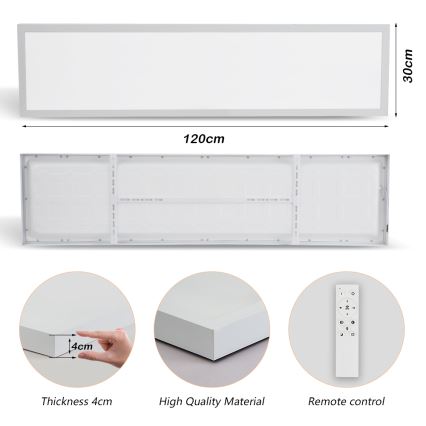 Brilagi - LED Hämardatav laevalgusti vannituppa FRAME SMART LED/50W/230V 30x120 cm 3000-6000K IP44 valge + kaugjuhtimispult