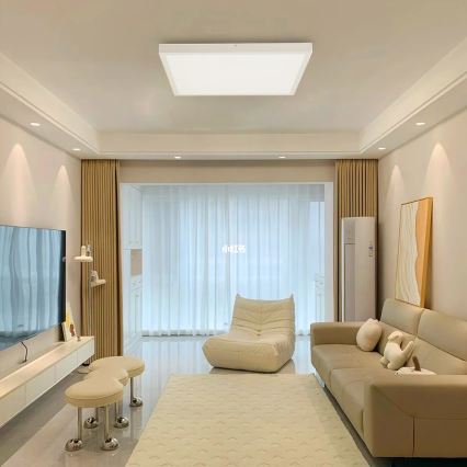 Brilagi - LED Hämardatav laevalgusti vannituppa FRAME SMART LED/50W/230V 60x60 cm 3000-6000K IP44 valge + kaugjuhtimispult