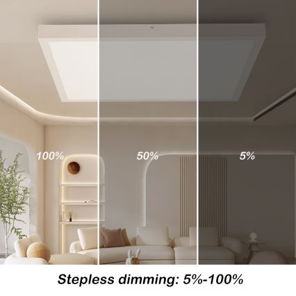 Brilagi - LED Hämardatav laevalgusti vannituppa FRAME SMART LED/50W/230V 60x60 cm 3000-6000K IP44 valge + kaugjuhtimispult