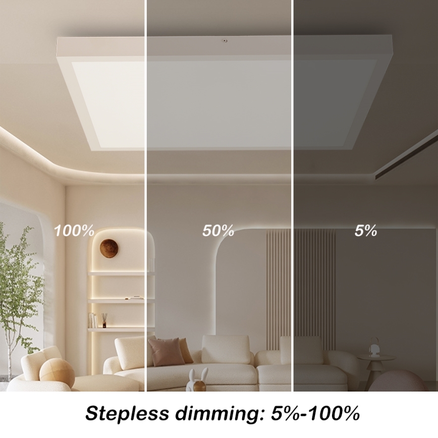 Brilagi - LED Hämardatav laevalgusti vannituppa FRAME SMART LED/50W/230V 60x60 cm 3000-6000K IP44 valge + kaugjuhtimispult