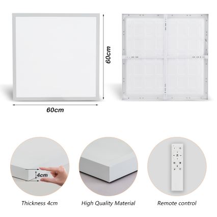 Brilagi - LED Hämardatav laevalgusti vannituppa FRAME SMART LED/50W/230V 60x60 cm 3000-6000K IP44 valge + kaugjuhtimispult