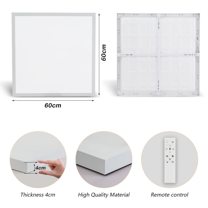 Brilagi - LED Hämardatav laevalgusti vannituppa FRAME SMART LED/50W/230V 60x60 cm 3000-6000K IP44 valge + kaugjuhtimispult