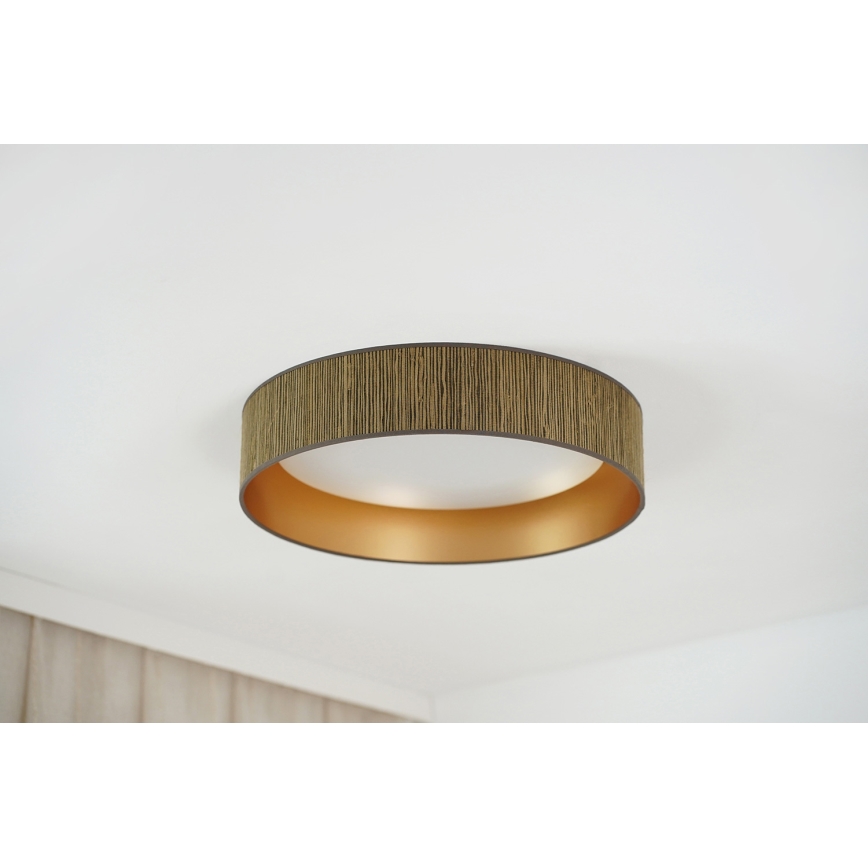 Brilagi - LED Hämardatav laevalgusti VEGAS SHINE LED/24W/230V 3000/4000/6500K kõrs pruun/kuldne + kaugjuhtimispult