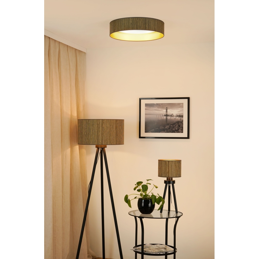 Brilagi - LED Hämardatav laevalgusti VEGAS SHINE LED/24W/230V 3000/4000/6500K kõrs pruun/kuldne + kaugjuhtimispult