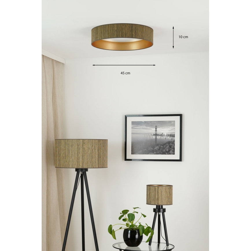 Brilagi - LED Hämardatav laevalgusti VEGAS SHINE LED/24W/230V 3000/4000/6500K kõrs pruun/kuldne + kaugjuhtimispult