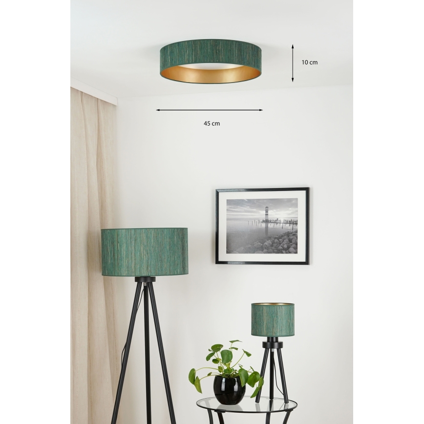 Brilagi - LED Hämardatav laevalgusti VEGAS SHINE LED/24W/230V 3000/4000/6500K kõrs roheline/kuldne + kaugjuhtimispult