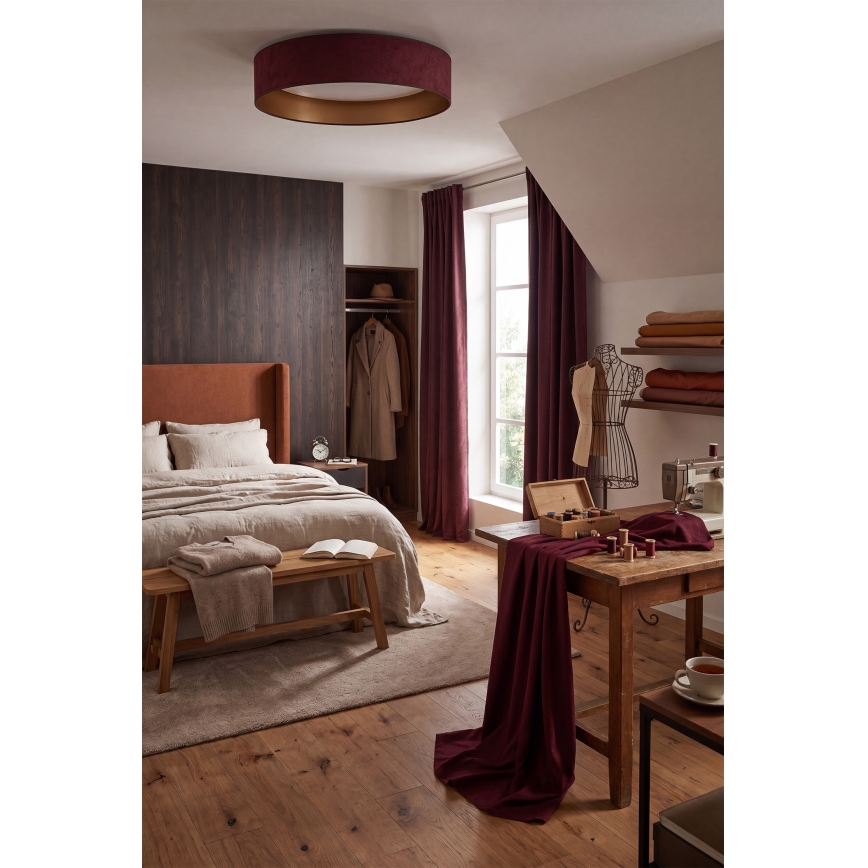 Brilagi - LED hämardatav laelamp VELVET SMARTIX STARS LED/36W/230V 3000-6000K läbimõõt 55 cm veinipunane/kuldne Wi-Fi Tuya Beacon + kaugjuhtimispult