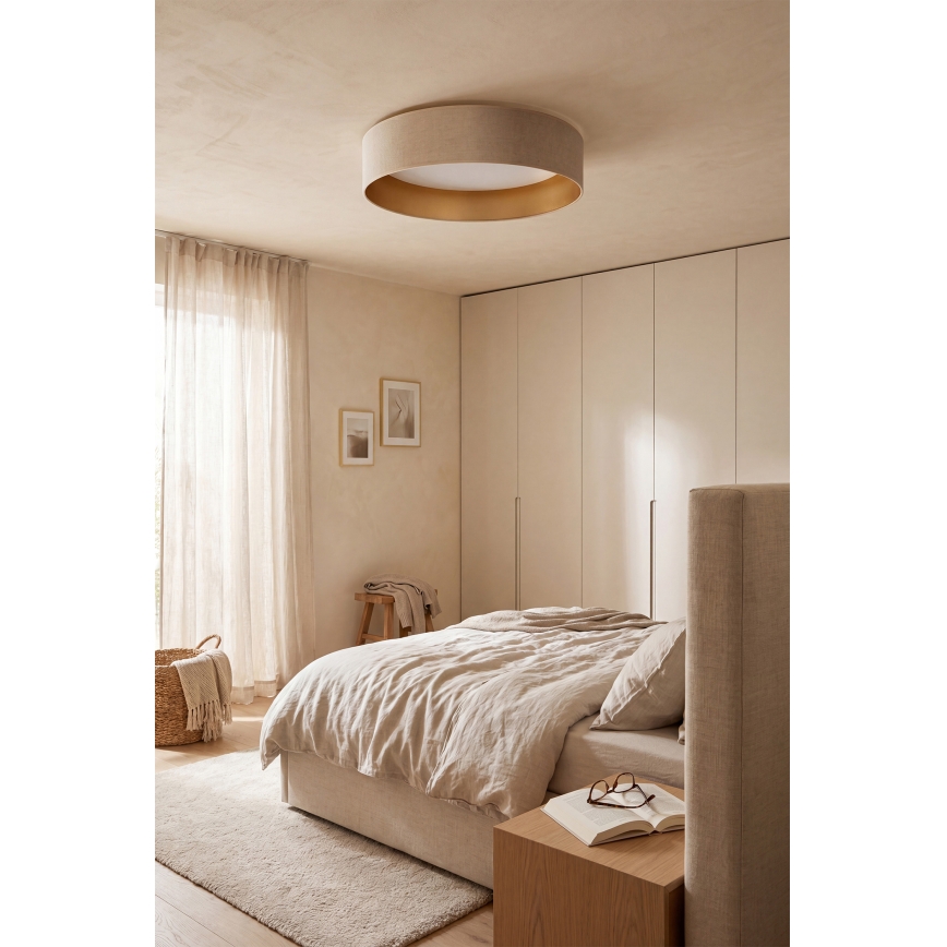 Brilagi - hämardatav LED-laelamp VELVET SMARTIX LED/36W/230V 3000-6000K Ø 55 cm kreemjas/kuldne Wi-Fi Tuya Beacon + kaugjuhtimispult