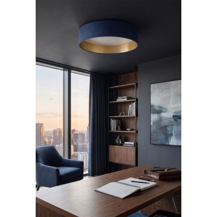 Brilagi - LED hämardatav laelamp VELVET SMARTIX LED/36W/230V 3000-6000K läbimõõt 55 cm sinine/kuldne Wi-Fi Tuya Beacon + kaugjuhtimispult