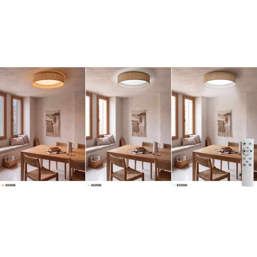 BRILAGI - LED hämardatav laelamp VELVET SMART VARI LED/24W/230V 3000-6500K Ø 45 cm beež + kaugjuhtimispult