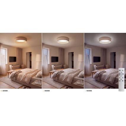 Brilagi - LED-hämardatav laelamp VELVET SMART VARI LED/24W/230V 3000-6500K läbimõõt 45 cm beež + kaugjuhtimispult