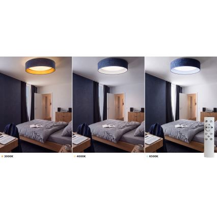 Brilagi - LED hämardatav laelamp VELVET SMART VARI LED/36W/230V 3000-6500K läbimõõt 55 cm sinine + kaugjuhtimispult