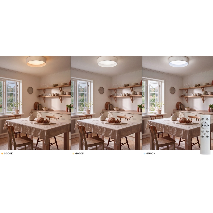 BRILAGI - LED-hämardatav laevalgusti VELVET SMART VARI LED/36W/230V 3000-6500K Ø 55 cm valge + kaugjuhtimispult