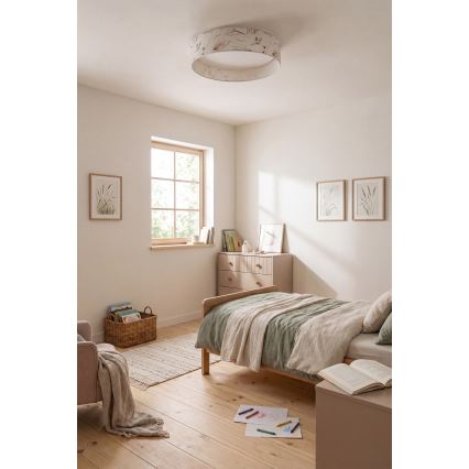 Brilagi - LED-hämardatav laelamp VELVET SMART VARI LED/36W/230V 3000-6500K läbimõõt 55 cm valge/lilled + kaugjuhtimispult
