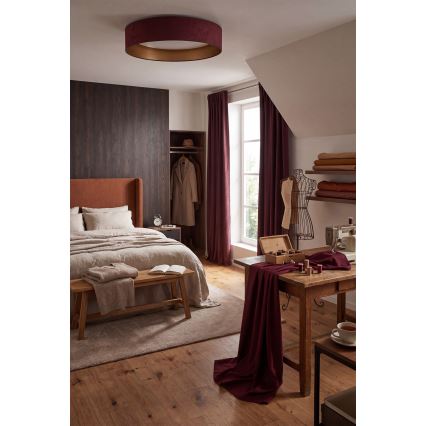 Brilagi - hämardatav LED-laelamp VELVET SMART VARI LED/36W/230V 3000-6500K läbimõõt 55 cm veinipunane/kuldne + kaugjuhtimispult