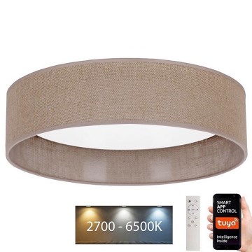 Brilagi - LED Hämardatav valgusti VELVET SMART LED/24W/230V d. 45 cm 2700-6500K Wi-Fi Tuya pruun + pult