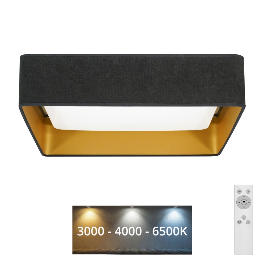 Brilagi - LED Hämardatav laevalgusti VELVET SQUARE LED/24W/230V 3000/4000/6500K + kaugjuhtimispult hall