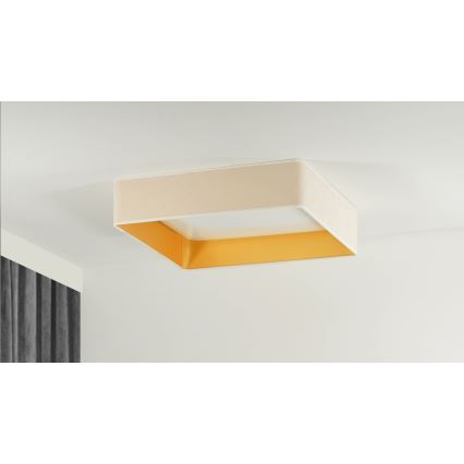 Brilagi - LED Hämardatav laevalgusti VELVET SQUARE LED/24W/230V 3000/4000/6500K + kaugjuhtimispult kreemikas