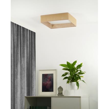 Brilagi - LED Hämardatav laevalgusti VELVET SQUARE LED/24W/230V 3000/4000/6500K + kaugjuhtimispult pruun