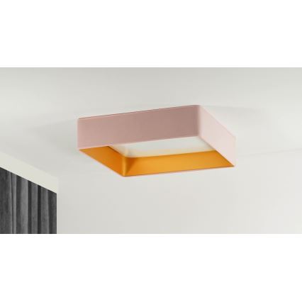 Brilagi - LED Hämardatav laevalgusti VELVET SQUARE LED/24W/230V 3000/4000/6500K + kaugjuhtimispult roosa