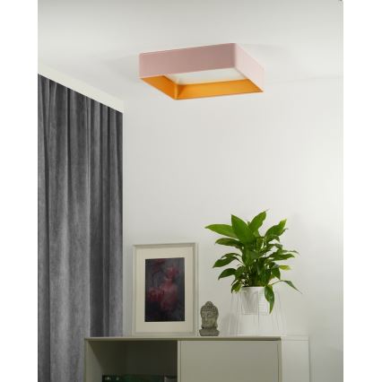 Brilagi - LED Hämardatav laevalgusti VELVET SQUARE LED/24W/230V 3000/4000/6500K + kaugjuhtimispult roosa