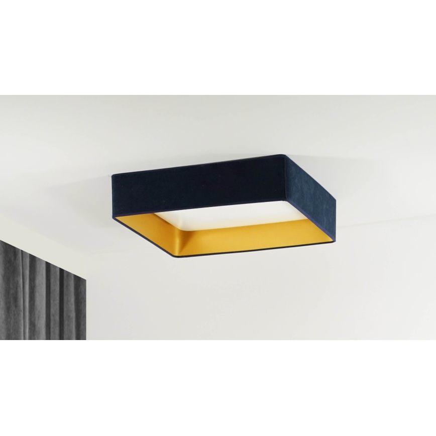 Brilagi - LED Hämardatav laevalgusti VELVET SQUARE LED/24W/230V 3000/4000/6500K + kaugjuhtimispult tumesinine