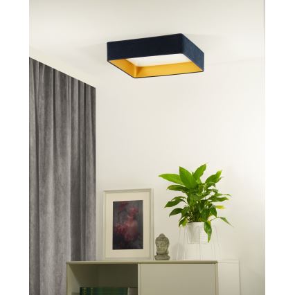 Brilagi - LED Hämardatav laevalgusti VELVET SQUARE LED/24W/230V 3000/4000/6500K + kaugjuhtimispult tumesinine