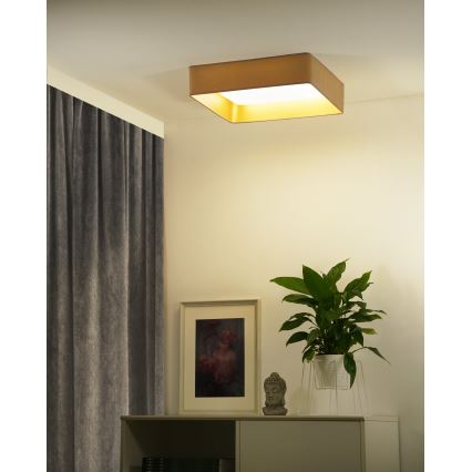 Brilagi - LED Hämardatav laevalgusti VELVET SQUARE SMART LED/36W/230V 2700-6500K Wi-Fi Tuya + kaugjuhtimispult beež