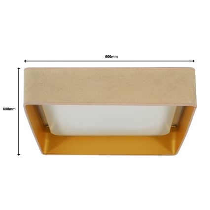 Brilagi - LED Hämardatav laevalgusti VELVET SQUARE SMART LED/36W/230V 2700-6500K Wi-Fi Tuya + kaugjuhtimispult beež