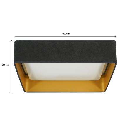 Brilagi - LED Hämardatav laevalgusti VELVET SQUARE SMART LED/36W/230V 2700-6500K Wi-Fi Tuya + kaugjuhtimispult hall