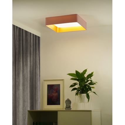 Brilagi - LED Hämardatav laevalgusti VELVET SQUARE SMART LED/36W/230V 2700-6500K Wi-Fi Tuya + kaugjuhtimispult roosa