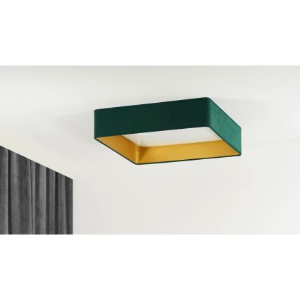 Brilagi - VELVET SQUARE SMART hämardatav laevalgusti LED/36W/230V 60x60 cm 2700-6500K Wi-Fi Tuya + kaugjuhtimispult roheline