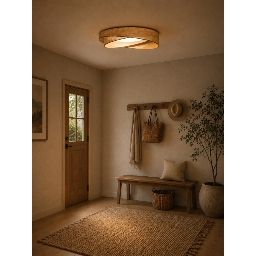 BRILAGI - LED hämardatav laelamp VELVET TWIST LED/36W/230V 3000-6000K pr. 65 cm Wi-Fi Tuya Beacon beež + kaugjuhtimispult