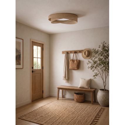 BRILAGI - LED hämardatav laelamp VELVET TWIST LED/36W/230V 3000-6000K pr. 65 cm Wi-Fi Tuya Beacon beež + kaugjuhtimispult