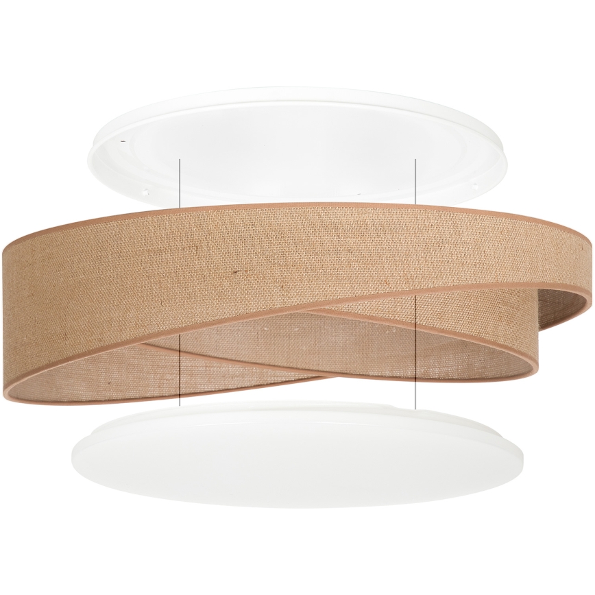 BRILAGI - LED hämardatav laelamp VELVET TWIST LED/36W/230V 3000-6000K pr. 65 cm Wi-Fi Tuya Beacon beež + kaugjuhtimispult