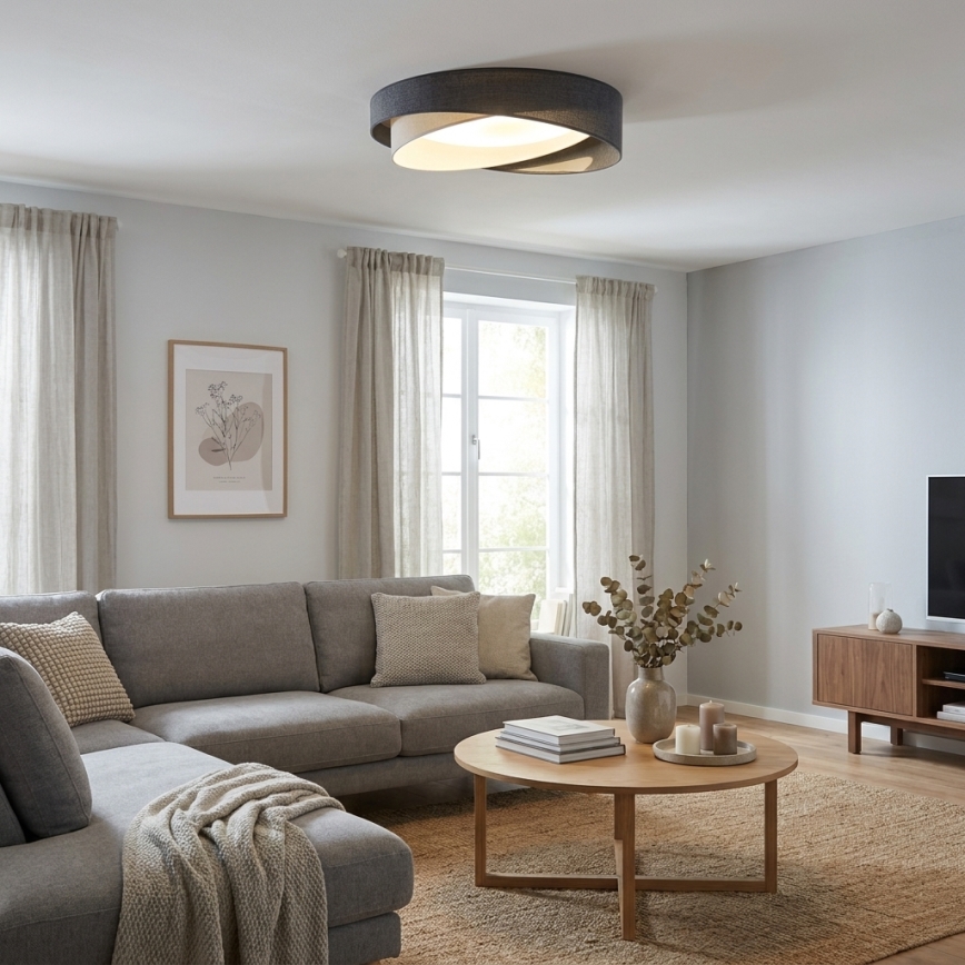 BRILAGI - LED Hämardatav laelamp VELVET TWIST LED/36W/230V 3000-6000K läbimõõt 65 cm Wi-Fi Tuya Beacon hall/kreemjas + kaugjuhtimispult