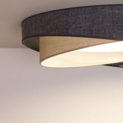 BRILAGI - LED Hämardatav laelamp VELVET TWIST LED/36W/230V 3000-6000K läbimõõt 65 cm Wi-Fi Tuya Beacon hall/kreemjas + kaugjuhtimispult