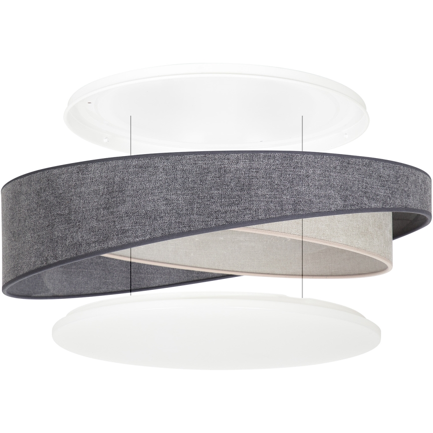 BRILAGI - LED Hämardatav laelamp VELVET TWIST LED/36W/230V 3000-6000K läbimõõt 65 cm Wi-Fi Tuya Beacon hall/kreemjas + kaugjuhtimispult