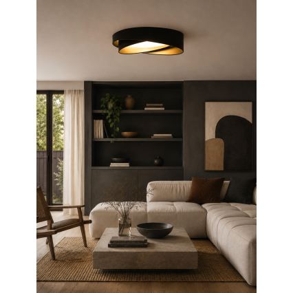 BRILAGI - Hämardatav laelamp VELVET TWIST LED/36W/230V 3000-6000K läbimõõt 65 cm Wi-Fi Tuya Beacon must/kuldne + kaugjuhtimine