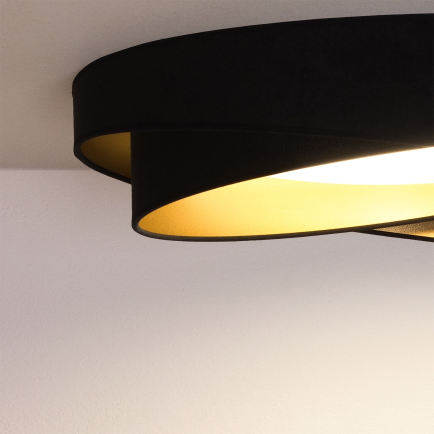 BRILAGI - Hämardatav laelamp VELVET TWIST LED/36W/230V 3000-6000K läbimõõt 65 cm Wi-Fi Tuya Beacon must/kuldne + kaugjuhtimine